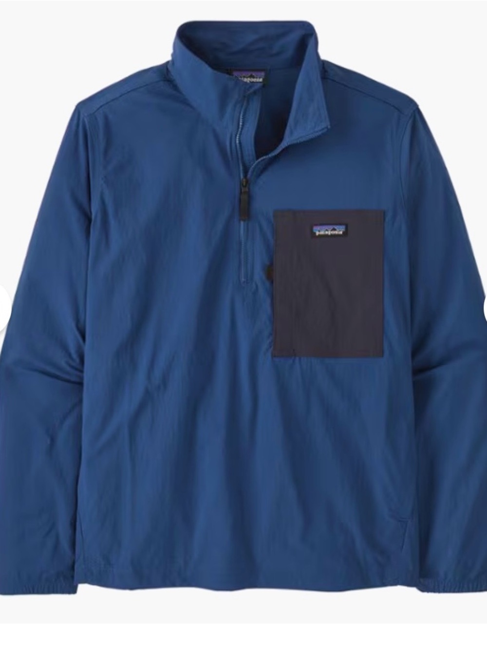 Patagonia Blue Lightweight Pullover with Dark Chest Pocket